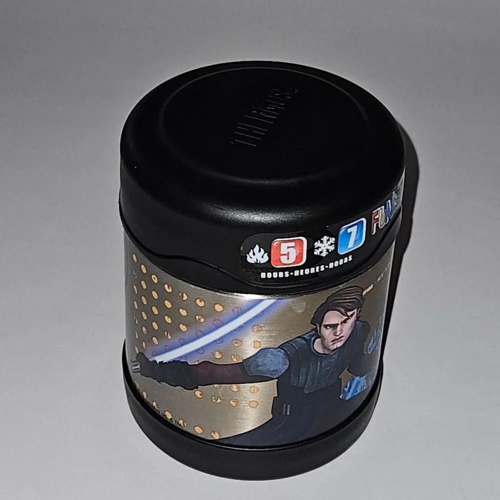 Thermos Funtainer Star Wars Clone Wars Food Storage Hot Cold 10 oz Anakin Yoda